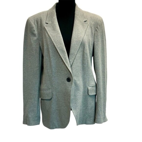 Zara Gray oversized single breasted blazer jacket Sz XL - Picture 1 of 14